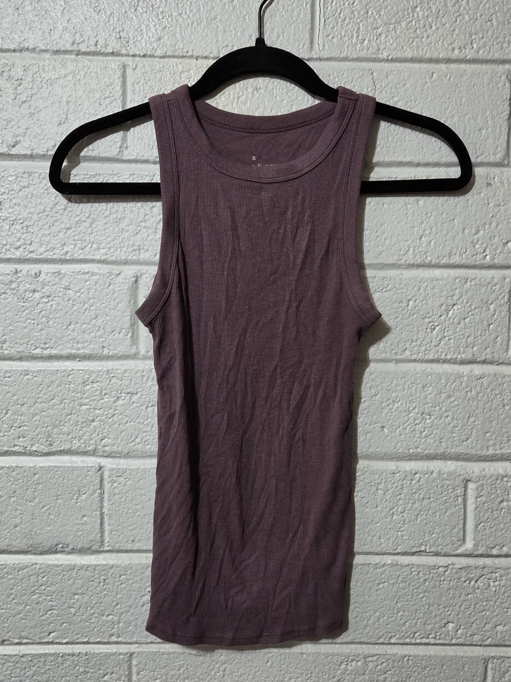 Cotton Modal Blend Ribbed High Neck Tank Top Sleeveless Shirt Dusty Mauve Target